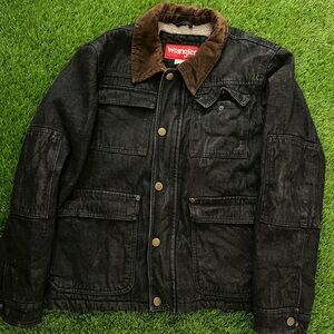 Wrangler Workwear Black and Brown Chore Jacket Oversized Size Small *sold*